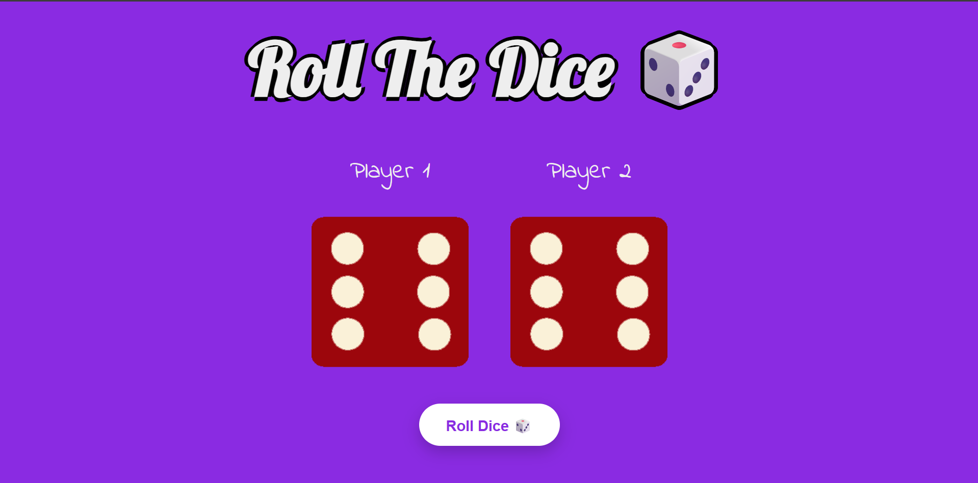 Screenshot of Dice Challenge